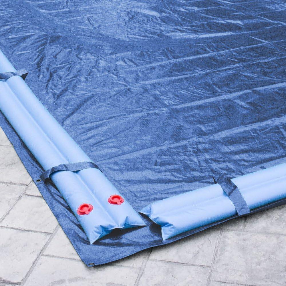 imageRobelle 16 x 24 ft Heavy Duty Blue Winter Pool Cover for Inground Pools 5 ft Overlap 21 x 29 ft Cover Size Solid 8 x 8 Scrim 236 ozyd2 10Year Warranty Style 351624RProfessional