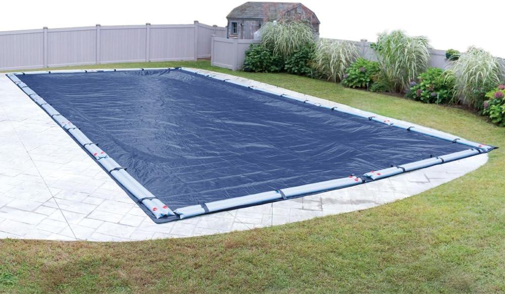 imageRobelle 16 x 24 ft Heavy Duty Blue Winter Pool Cover for Inground Pools 5 ft Overlap 21 x 29 ft Cover Size Solid 8 x 8 Scrim 236 ozyd2 10Year Warranty Style 351624RProfessional