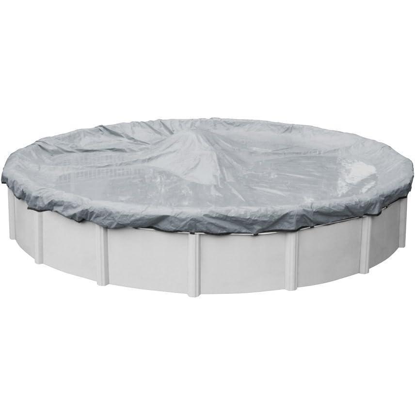 imageRobelle 12 ft Industrial Gray Winter Pool Cover for Above Ground Pools 4 ft Overlap 16 ft Cover Size Solid 14 x 12 Scrim 45 ozyd2 20Year Warranty Style 30124Industrial