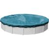 imageRobelle 12 ft Blue Winter Pool Cover for Above Ground Pools 3 ft Overlap 15 ft Cover Size Solid 7 x 7 Scrim 22 ozyd2 8Year Warranty Style 3612Extra Heavy Duty