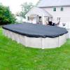 imageRobelle 12 x 18 ft Extra Heavy Duty XL Mesh BlueBlack Winter Oval Pool Cover for Above Ground Pools 4 ft Overlap 16 x 22 ft Cover Size 12 x 12 Scrim 37 ozyd2 15Year Warranty Style 4212184Extra Heavy Duty