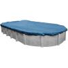 imageRobelle 12 x 18 ft Extra Heavy Duty XL Mesh BlueBlack Winter Oval Pool Cover for Above Ground Pools 4 ft Overlap 16 x 22 ft Cover Size 12 x 12 Scrim 37 ozyd2 15Year Warranty Style 4212184Heavy Duty
