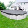 imageRobelle 12 x 24 ft Heavy Duty Silver Winter Oval Pool Cover for Above Ground Pools 4 ft Overlap 16 x 28 ft Cover Size Solid 8 x 8 Scrim 236 ozyd2 10Year Warranty Style 5512244ROBIndustrial