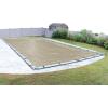 imageRobelle 12 x 24 ft Industrial Taupe Winter Pool Cover for Inground Pools 5 ft Overlap 17 x 29 ft Cover Size Solid 14 x 12 Scrim 45 ozyd2 20Year Warranty Style 601224RPremium