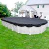 imageRobelle 15 x 27 ft Heavy Duty Blue Winter Oval Pool Cover for Above Ground Pools 4 ft Overlap 19 x 31 ft Cover Size Solid 8 x 8 Scrim 236 ozyd2 10Year Warranty Style 3515274Economy