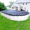 imageRobelle 18 x 33 ft Extra Heavy Duty Leaf Net Winter Oval Pool Cover for Above Ground Pools 3 ft Overlap 21 x 36 ft Cover Size Extra Heavy Duty Net 4Year Warranty Style 251833Premium