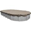 imageRobelle 12 x 18 ft Industrial Taupe Winter Oval Pool Cover for Above Ground Pools 4 ft Overlap 16 x 22 ft Cover Size Solid 14 x 12 Scrim 45 ozyd2 20Year Warranty Style 6012184Professional