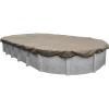 imageRobelle 12 x 18 ft Industrial Taupe Winter Oval Pool Cover for Above Ground Pools 4 ft Overlap 16 x 22 ft Cover Size Solid 14 x 12 Scrim 45 ozyd2 20Year Warranty Style 6012184Industrial