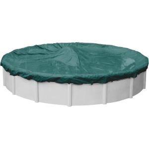 imageRobelle 12 ft Heavy Duty Green Winter Pool Cover for Above Ground Pools 4 ft Overlap 16 ft Cover Size Solid 8 x 8 Scrim 236 ozyd2 10Year Warranty Style 32124Commercial