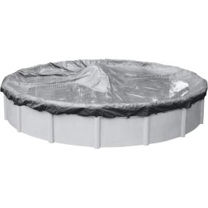 imageRobelle 12 ft Industrial Gray Winter Pool Cover for Above Ground Pools 4 ft Overlap 16 ft Cover Size Solid 14 x 12 Scrim 45 ozyd2 20Year Warranty Style 30124Professional