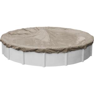 imageRobelle 12 ft Professional Tan Winter Pool Cover for Above Ground Pools 4 ft Overlap 16 ft Cover Size Solid 12 x 12 Scrim 37 ozyd2 15Year Warranty Style 57124ROBProfessional