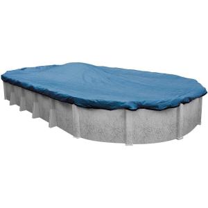 imageRobelle 12 x 18 ft Extra Heavy Duty XL Mesh BlueBlack Winter Oval Pool Cover for Above Ground Pools 4 ft Overlap 16 x 22 ft Cover Size 12 x 12 Scrim 37 ozyd2 15Year Warranty Style 4212184Heavy Duty