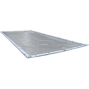 imageRobelle 12 x 24 ft Industrial Gray Winter Pool Cover for Inground Pools 5 ft Overlap 17 x 29 ft Cover Size Solid 14 x 12 Scrim 45 ozyd2 20Year Warranty Style 301224RIndustrial