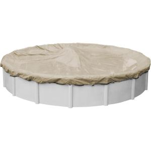 imageRobelle 15 ft Premium Tan Winter Pool Cover for Above Ground Pools 4 ft Overlap 19 ft Cover Size Solid 14 x 14 Scrim 52 ozyd2 20Year Warranty Style 31154APremium