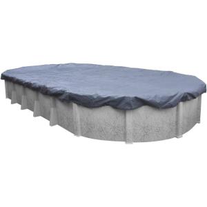 imageRobelle 15 x 21 ft Blue Winter Oval Pool Cover for Above Ground Pools 3 ft Overlap 18 x 24 ft Cover Size Solid 7 x 7 Scrim 22 ozyd2 8Year Warranty Style 46152115 x 30ft Pool