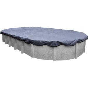 imageRobelle 15 x 27 ft Heavy Duty Blue Winter Oval Pool Cover for Above Ground Pools 4 ft Overlap 19 x 31 ft Cover Size Solid 8 x 8 Scrim 236 ozyd2 10Year Warranty Style 3515274Commercial