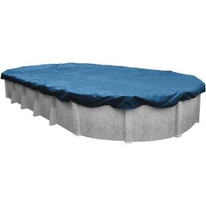 imageRobelle 15 x 27 ft Heavy Duty Blue Winter Oval Pool Cover for Above Ground Pools 4 ft Overlap 19 x 31 ft Cover Size Solid 8 x 8 Scrim 236 ozyd2 10Year Warranty Style 3515274Heavy Duty