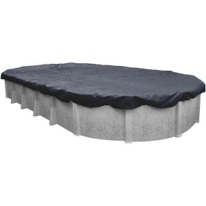 imageRobelle 15 x 27 ft Heavy Duty Blue Winter Oval Pool Cover for Above Ground Pools 4 ft Overlap 19 x 31 ft Cover Size Solid 8 x 8 Scrim 236 ozyd2 10Year Warranty Style 3515274Economy