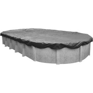 imageRobelle 15 x 27 ft Heavy Duty Blue Winter Oval Pool Cover for Above Ground Pools 4 ft Overlap 19 x 31 ft Cover Size Solid 8 x 8 Scrim 236 ozyd2 10Year Warranty Style 3515274Premium