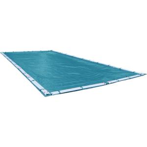 imageRobelle 16 x 24 ft Heavy Duty Blue Winter Pool Cover for Inground Pools 5 ft Overlap 21 x 29 ft Cover Size Solid 8 x 8 Scrim 236 ozyd2 10Year Warranty Style 351624RExtra Heavy Duty