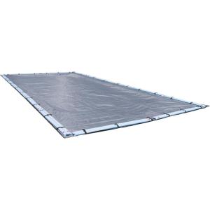 imageRobelle 16 x 32 ft Heavy Duty Blue Winter Pool Cover for Inground Pools 5 ft Overlap 21 x 37 ft Cover Size Solid 8 x 8 Scrim 236 ozyd2 10Year Warranty Style 351632RCommercial