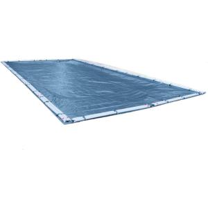 imageRobelle 16 x 32 ft Heavy Duty Blue Winter Pool Cover for Inground Pools 5 ft Overlap 21 x 37 ft Cover Size Solid 8 x 8 Scrim 236 ozyd2 10Year Warranty Style 351632RHeavy Duty