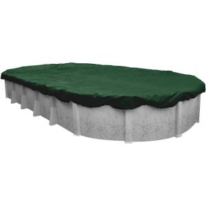 imageRobelle 21 x 41 ft Commercial Teal Winter Oval Pool Cover for Above Ground Pools 4 ft Overlap 25 x 45 ft Cover Size Solid 12 x 12 Scrim 37 ozyd2 18Year Warranty Style 3921414Heavy Duty