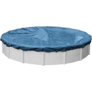 imageRobelle 28 ft Heavy Duty Blue Winter Pool Cover for Above Ground Pools 4 ft Overlap 32 ft Cover Size Solid 8 x 8 Scrim 236 ozyd2 10Year Warranty Style 35284Heavy Duty