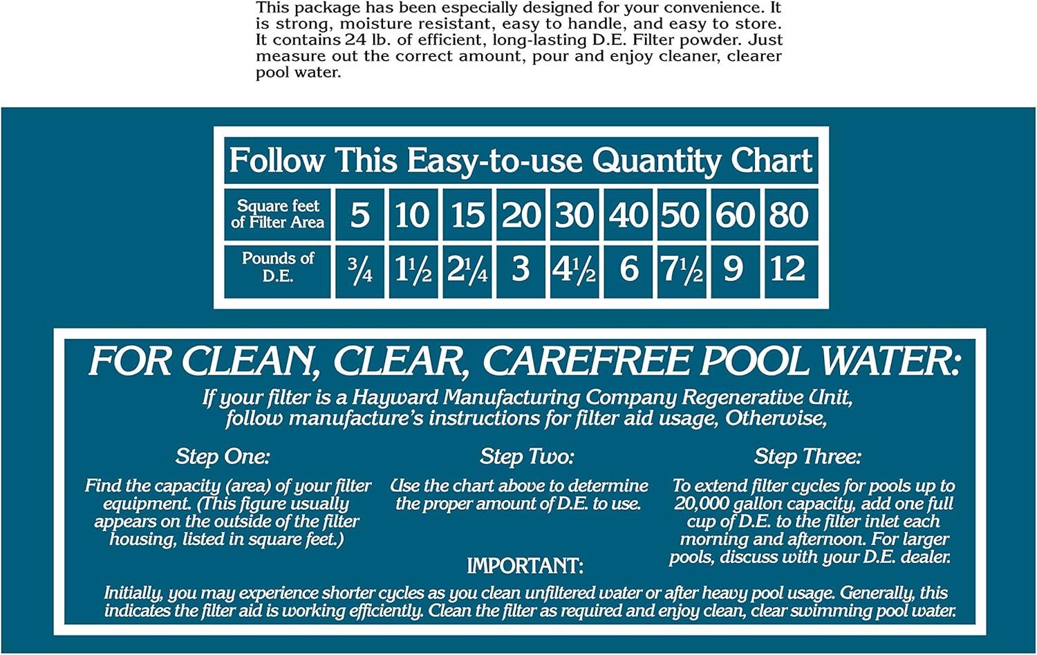 imageRobelle 24Pounds Premium DE for Pool Filters Diatomaceous Earth DE Pool Filter Powder Made in USA24Pounds