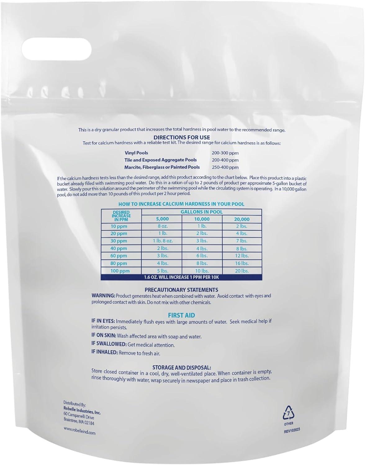 imageRobelle 25Pounds Premium Pool Calcium Up Calcium Hardness Increaser8Pounds