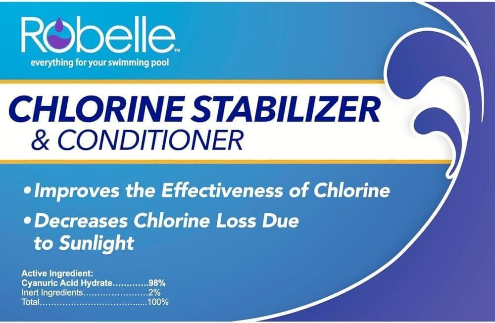 imageRobelle 7Pounds Premium Chlorine Stabilizer and Conditioner Concentrated Cyanuric Acid for Pools Pool Stabilizer Helps Chlorine Last Longer21Pounds