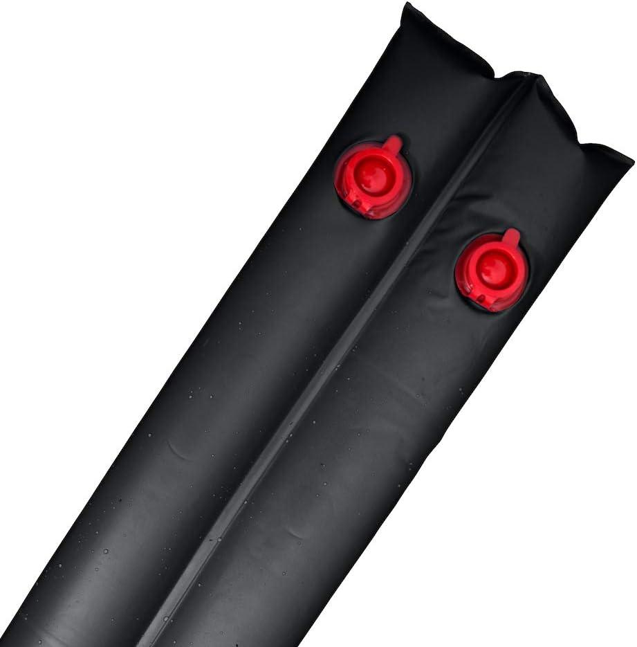 imageRobelle 8 ft 6Pack Premium Black Double Chamber Pool Cover Weights Premium Double Seams 42 MM Thick Vinyl Pool Water Bags Oversized Screw Valve Cap Water TubesExtra Heavy Duty
