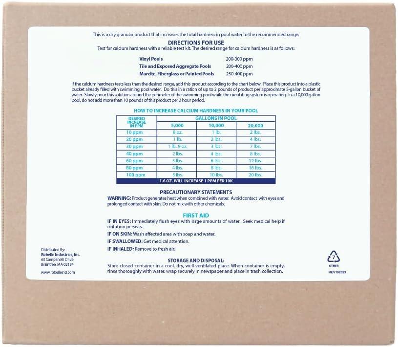 imageRobelle 8Pounds Premium Pool Calcium Up Calcium Hardness Increaser50Pounds