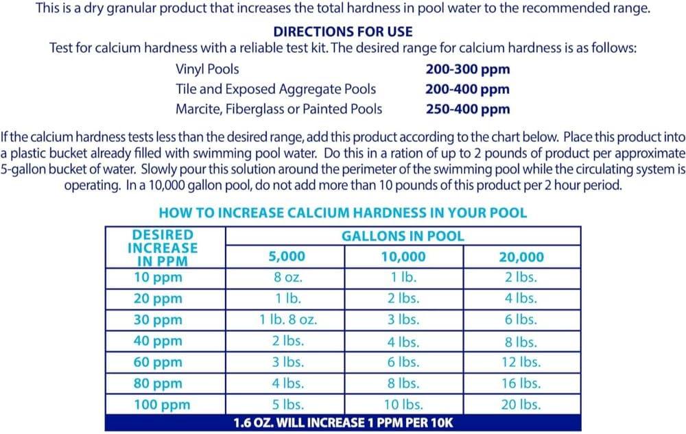 imageRobelle 8Pounds Premium Pool Calcium Up Calcium Hardness Increaser50Pounds