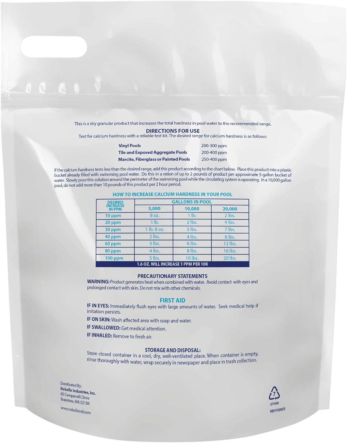 imageRobelle 8Pounds Premium Pool Calcium Up Calcium Hardness Increaser8Pounds