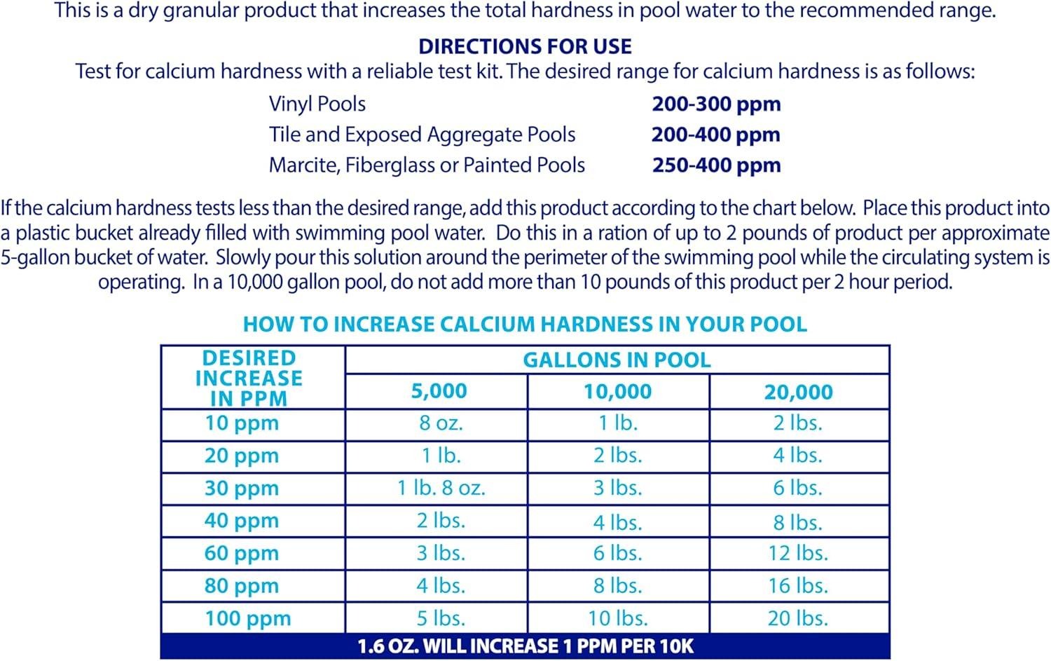 imageRobelle 8Pounds Premium Pool Calcium Up Calcium Hardness Increaser8Pounds