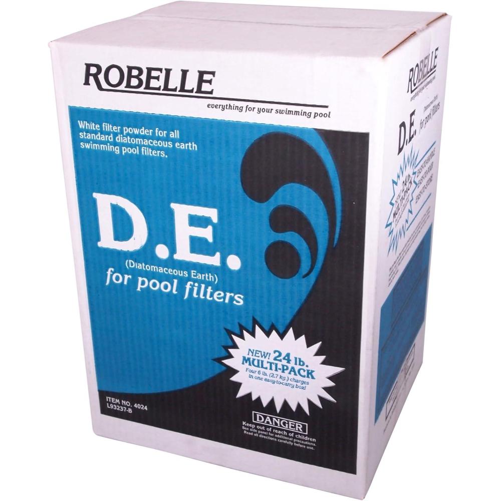 imageRobelle 24Pounds Premium DE for Pool Filters Diatomaceous Earth DE Pool Filter Powder Made in USA24Pounds