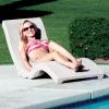 imageRobelle Premium Poolside Patio Chaise Lounge Chair ChocolateWhite