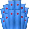 imageRobelle 10 ft 12Pack Heavy Duty Blue Single Chamber Pool Cover Weights 33 MM Thick Vinyl Pool Water Bags Water TubesHeavy Duty