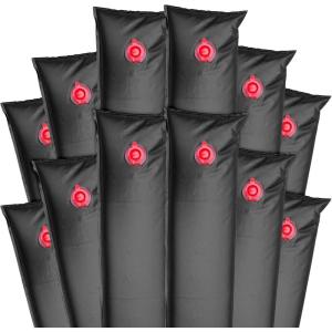 imageRobelle 10 ft 12Pack Heavy Duty Black Single Chamber Pool Cover Weights 33 MM Thick Vinyl Pool Water Bags Water TubesHeavy Duty