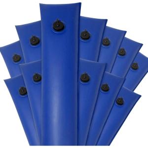 imageRobelle 10 ft 12Pack Heavy Duty Blue Single Chamber Pool Cover Weights 33 MM Thick Vinyl Pool Water Bags Water TubesCommercial