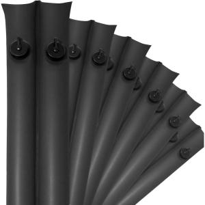 imageRobelle 10 ft 6Pack Commercial Black Double Chamber Pool Cover Weights Double Seams 25 MM Thick Vinyl Oversized Jumbo Screw Valve Cap Pool Water Bags Water TubesCommercial