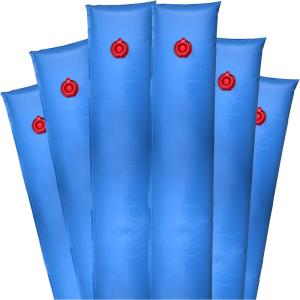 imageRobelle 10 ft 6Pack Heavy Duty Blue Single Chamber Pool Cover Weights 33 MM Thick Vinyl Pool Water Bags Water TubesHeavy Duty