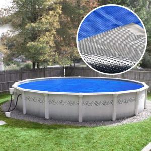imageRobelle 15 Ft BlueSilver Extra Heavy Duty Solar Cover for Above Ground Pool Pool Solar Cover 8Mil Thick 5Year Warranty Made in USA15ft Pool