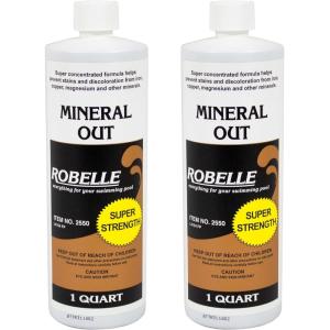 imageRobelle 1Quart 4Pack Concentrated Mineral Out Pool Metal Remover Stain Remover Made in USA2Pack