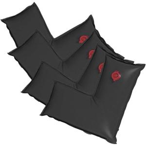 imageRobelle 2 ft Corner 4Pack Heavy Duty Black Pool Cover Weights 33 MM Thick Vinyl Pool Water Bags Water TubesBlack