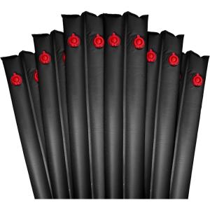 imageRobelle 4 ft 6Pack Heavy Duty Black Double Chamber Pool Cover Weights 33 MM Thick Vinyl Pool Water Bags Water TubesBlack