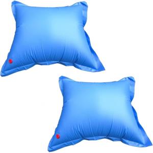 imageRobelle 4 ft x 8 ft 2Pack Heavy Duty Pool Pillow for Winterizing Above Ground Pools 22 MM Thick Vinyl Reinforced Grommets Winter Pool Pillow4 x 4 Square
