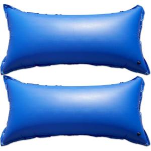imageRobelle 4 ft x 8 ft 2Pack Heavy Duty Pool Pillow for Winterizing Above Ground Pools 22 MM Thick Vinyl Reinforced Grommets Winter Pool Pillow8 x 4 Rectangular