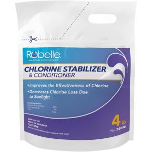 imageRobelle 7Pounds Premium Chlorine Stabilizer and Conditioner Concentrated Cyanuric Acid for Pools Pool Stabilizer Helps Chlorine Last Longer Made in USA4Pounds